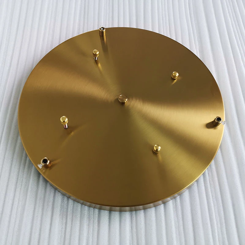 Brass Gold Ceiling Plate Wall Sconce Mount LED Base Vintage Pendant Lamp Disc Base Ceiling Canopy