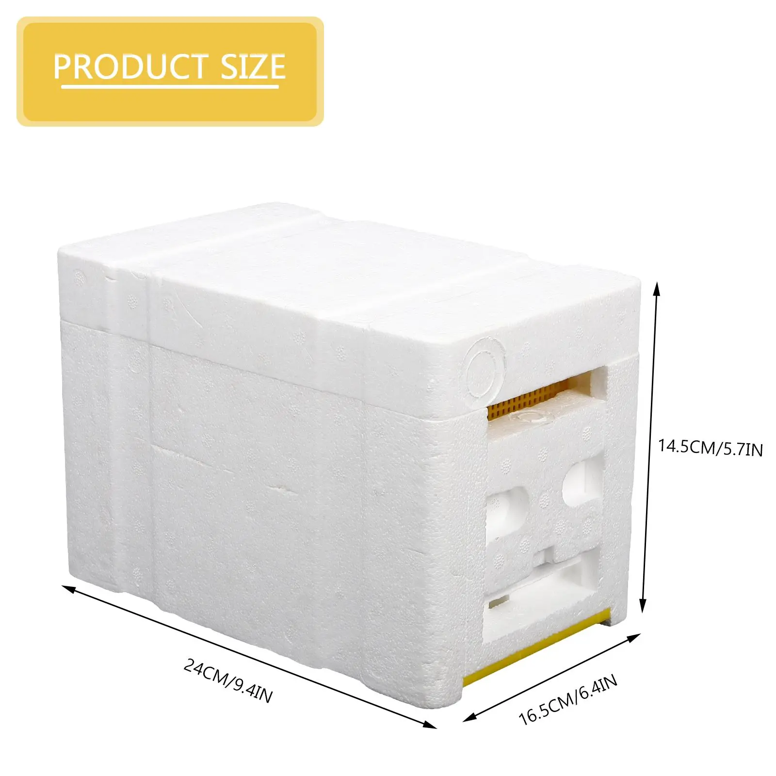 Caixa de polininação de colmeia, favo de mel, ferramenta de criação de abelhas, alimentador de plástico, leve, profissional, kit de apiário para jardim