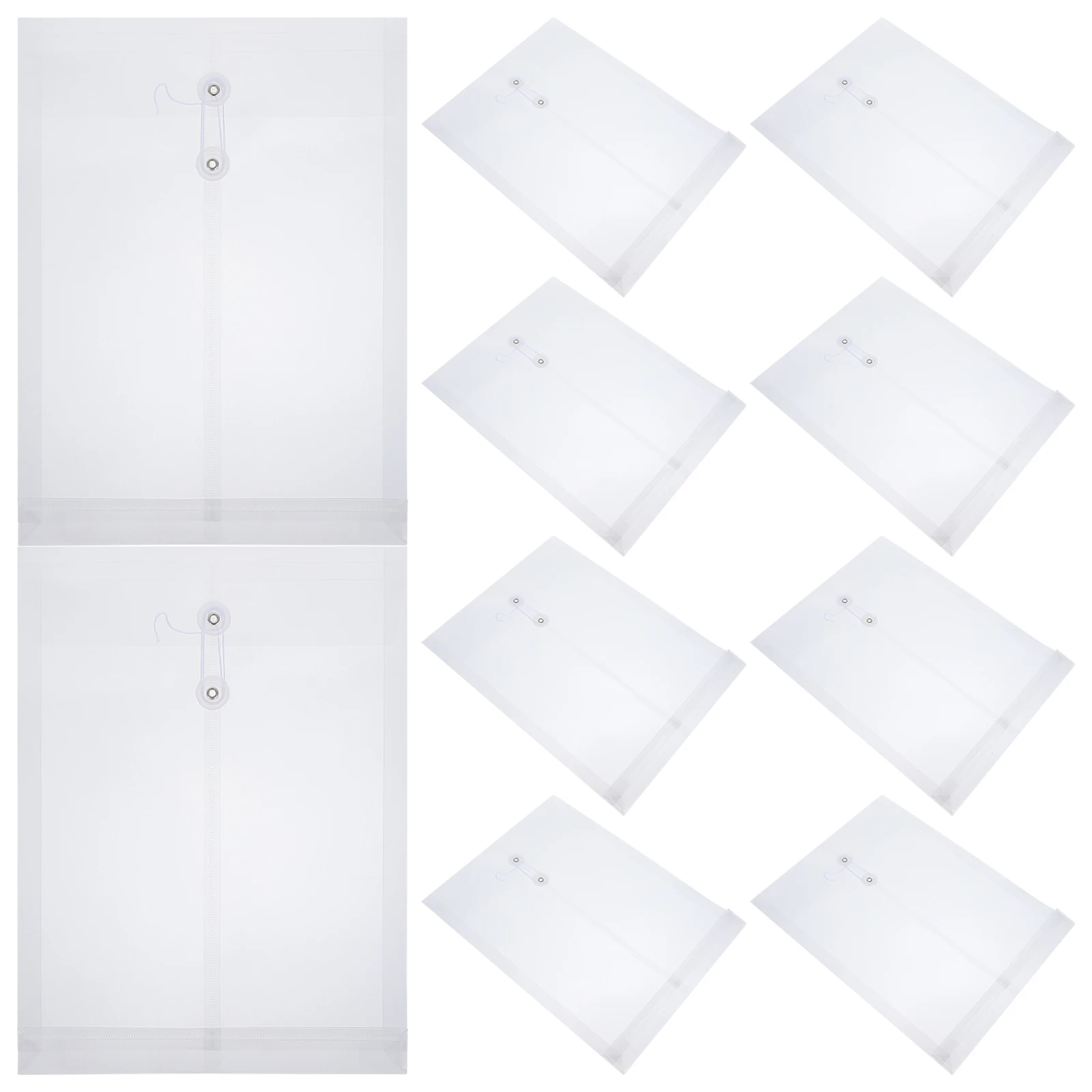 12 Pcs File Holder Clear Storage Bag Thick Pockets Transparent Document ganizer Office Supplies Large Capacity Waterproof