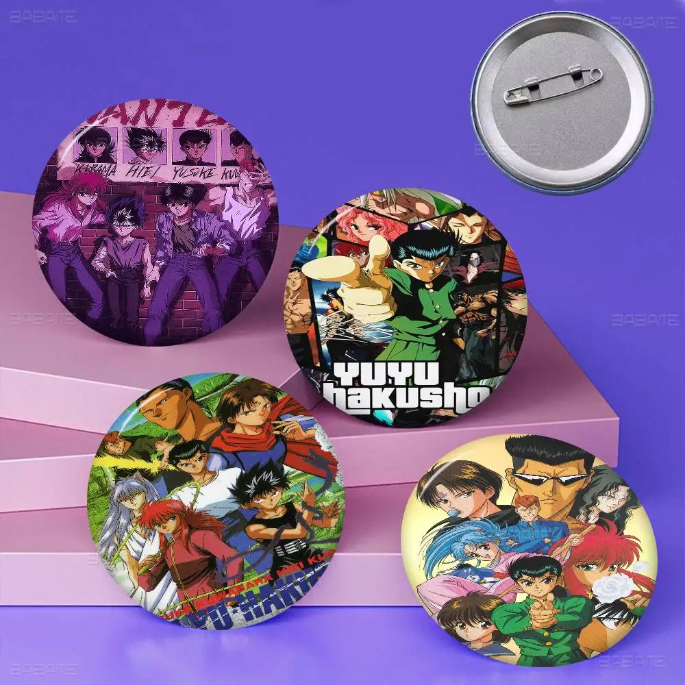 

Anime YuYu Hakusho Badges Creative Tinplate Soft Button Pins Animal Icon Brooch Lapel Backpack Badge Accessories Pin