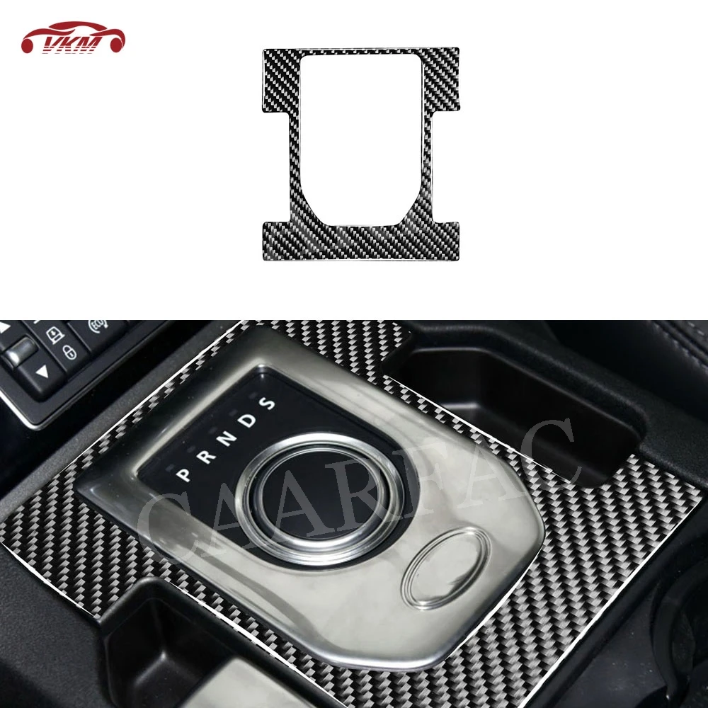 

Carbon Fiber Car Gear Shift Button Panel Trim Frame Cover Decal Stickers For Land Rover Discovery 4 LR4 2010-2016