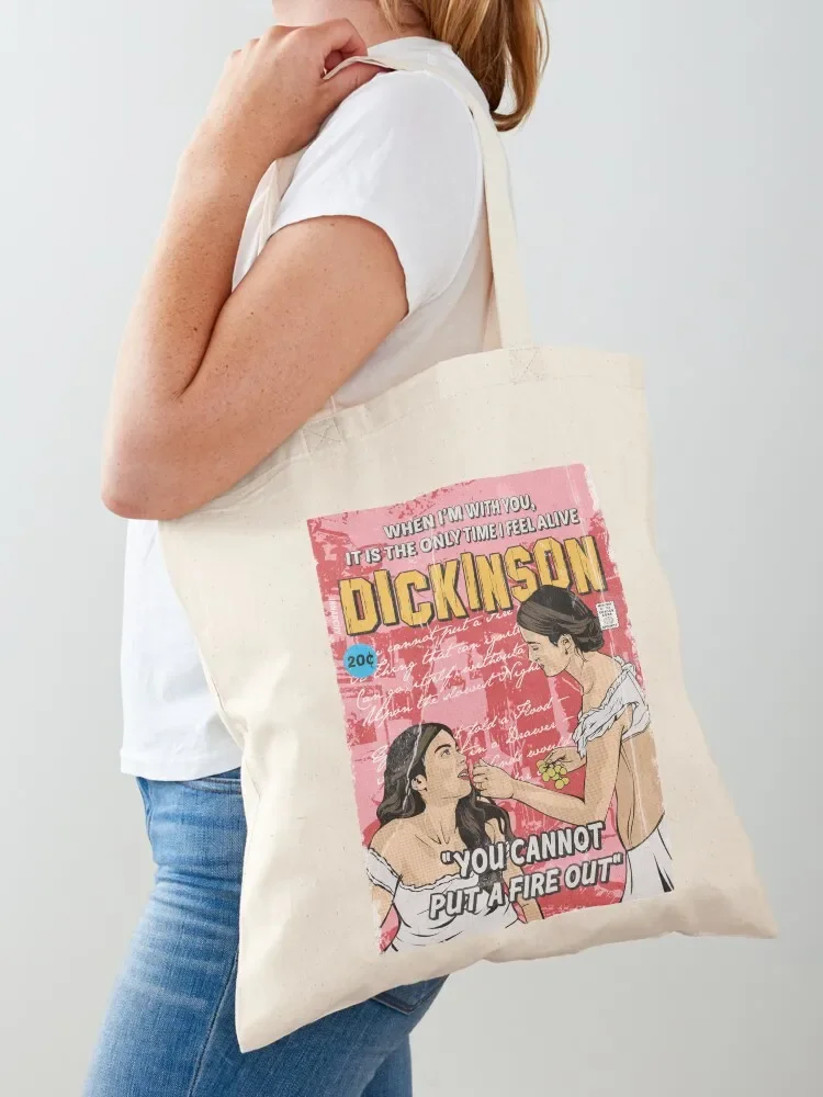 Dickinson: You cannot put a Fire out Tote Bag Women's bag shopping bag logo