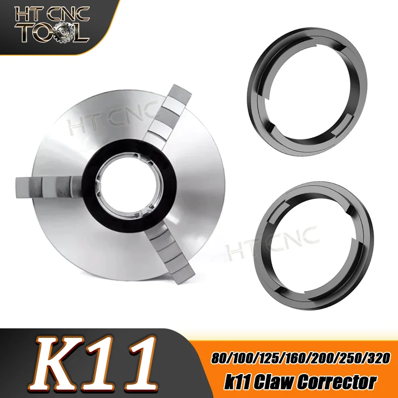 K11-80/100/125/160 Three Claw Four Claw Chuck Corrector Manual Self Centering Drilling Claw Calibration Tool CNC K11 Lathe Chuck