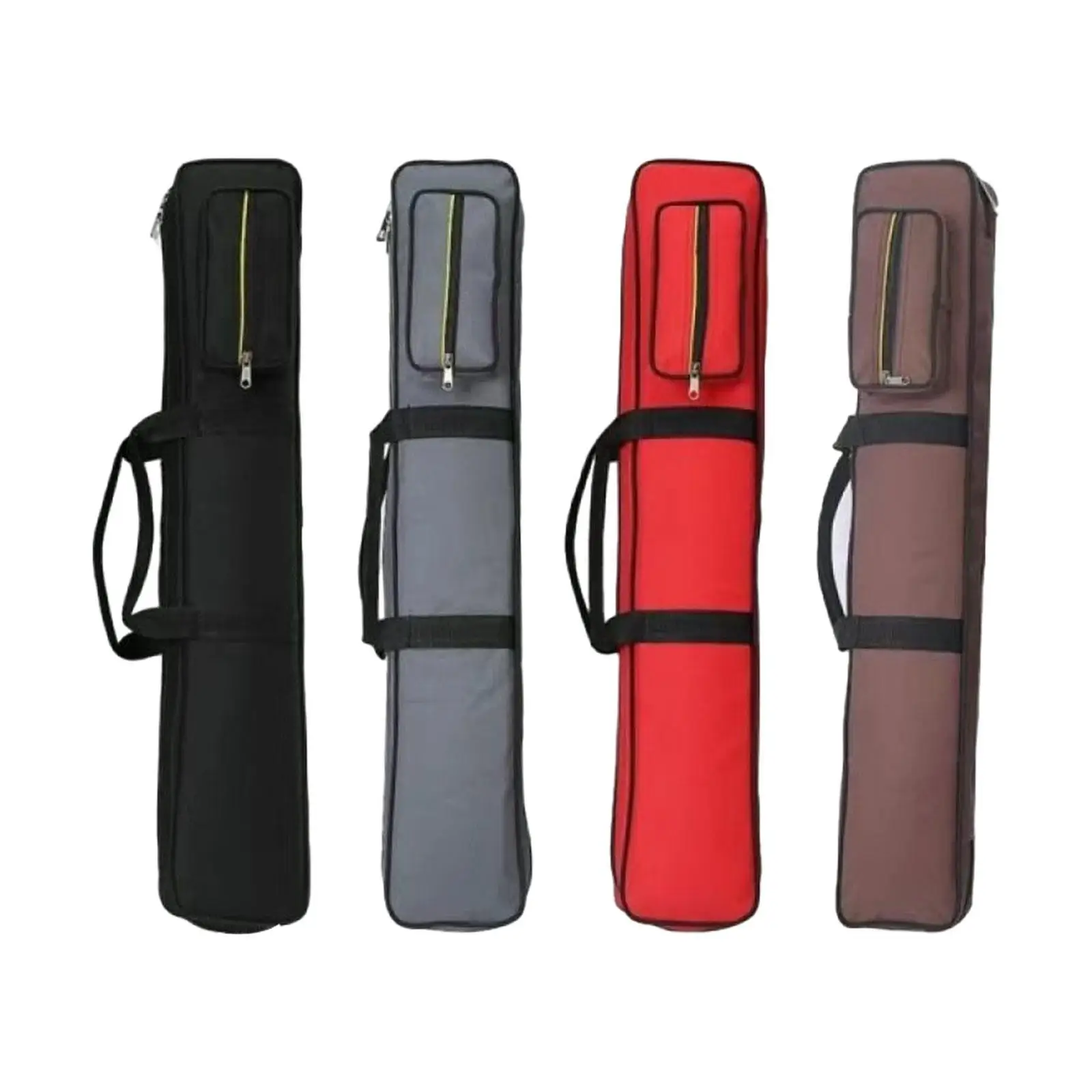 

8-луночный футляр для кия, сумка для хранения кия для снукера, портативный, с внешним карманом