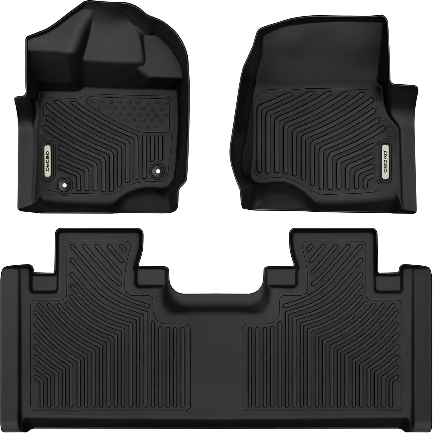 

Floor Mats Fit for 2015-2024 Ford F-150 Super Cab, Unique Black TPE All-Weather Guard Floor Liner，non-slip, all-weather coverage