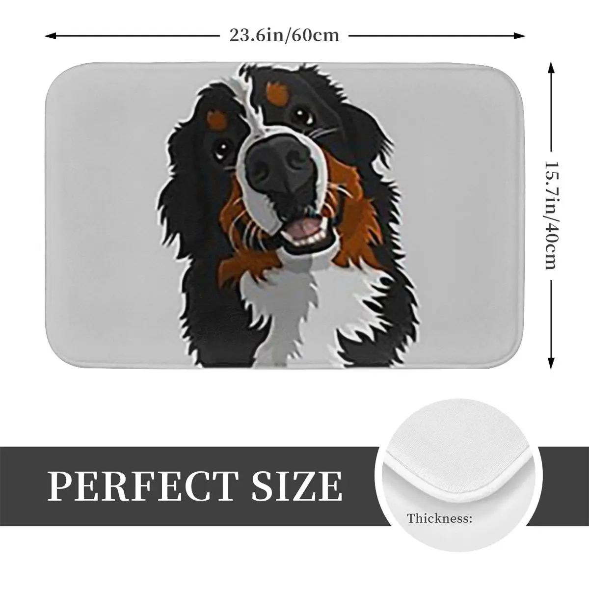 Bernese Mountain Dog Doormat Kitchen Entrance Home Floor Mat Anti-slip Carpet Rug for Bedroom Footpad Mats