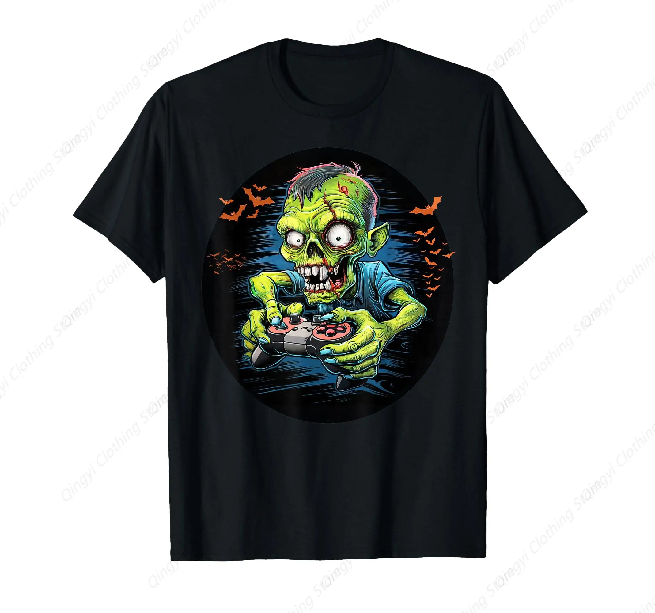 

Scary Halloween Zombie Gamer Halloween Gamer Game Gaming T-Shirt