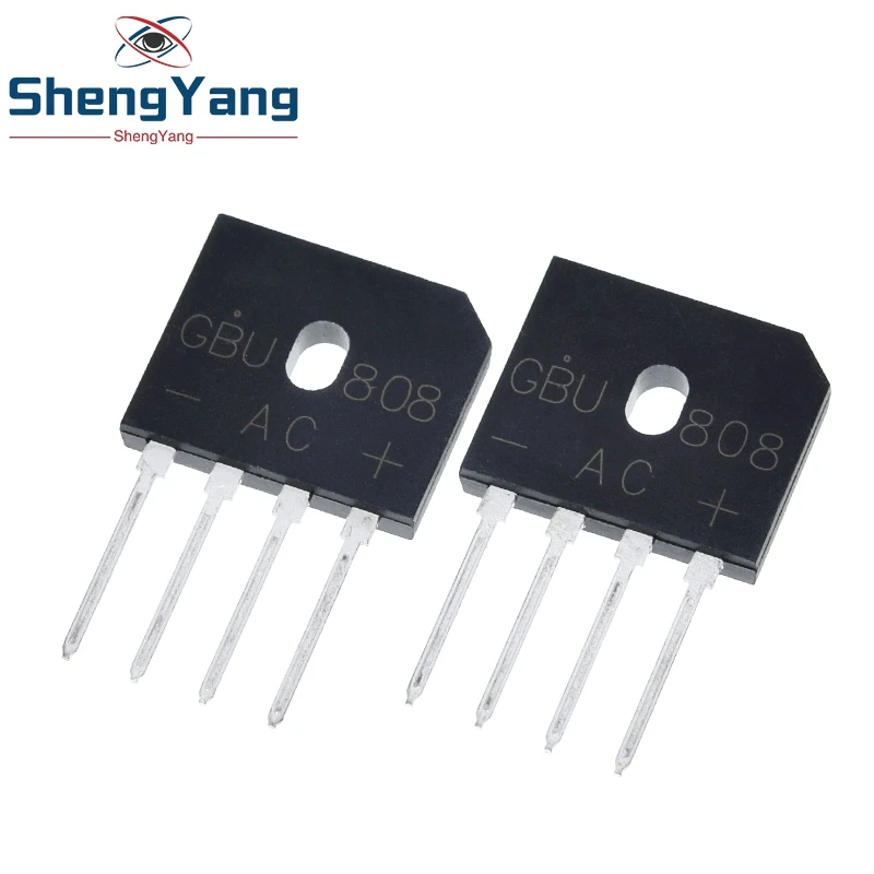 TZT 5Pcs GBU808 800V 8A power Diode Bridge Rectifier