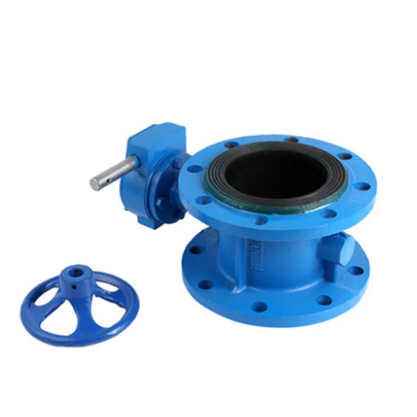 HT250 GGG40 Cast Iron Manual Worm Gear Butterfly Valve Flange Connection High Temperature Water Gas Oil Media General