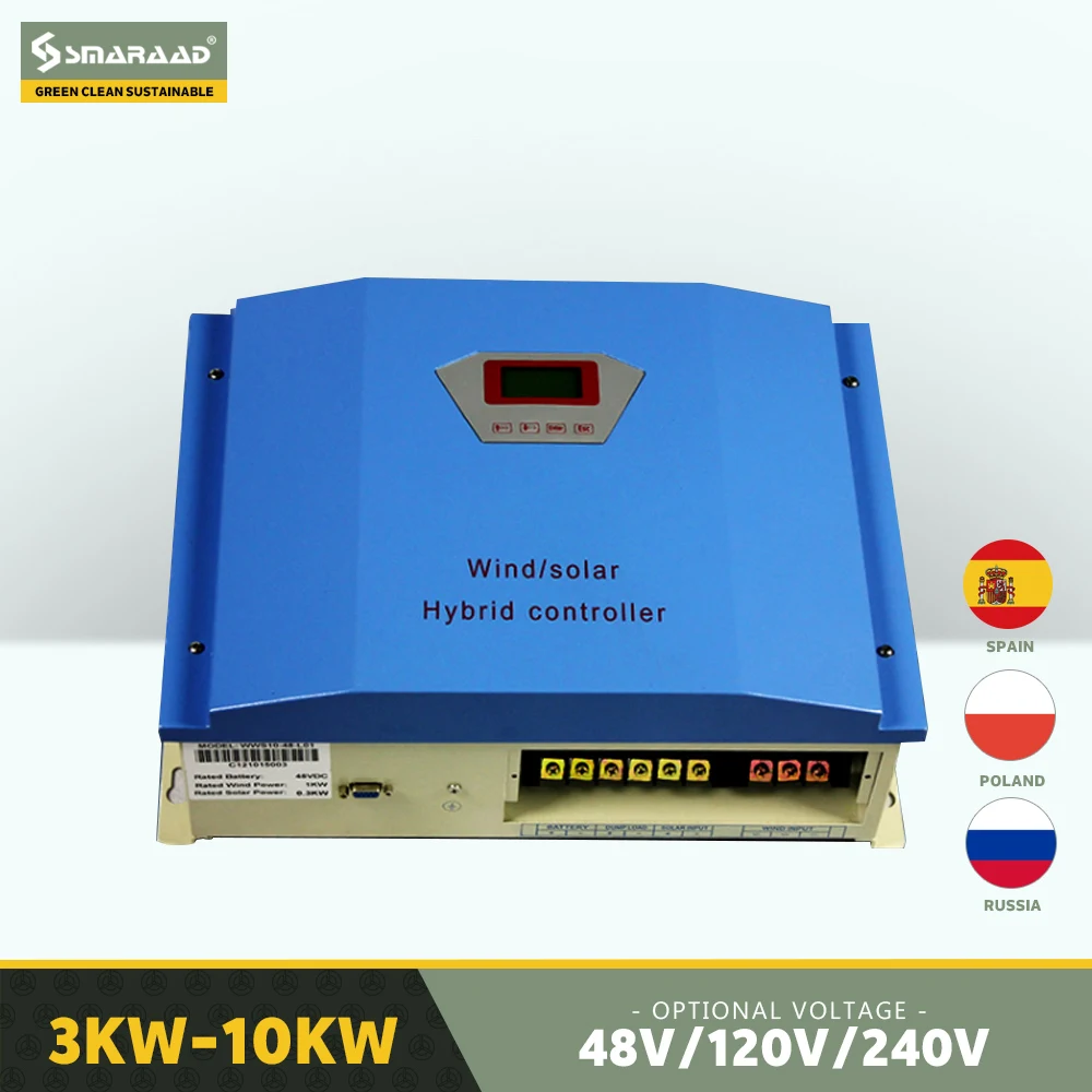 

Wind Solar Hybrid Charge Controller 3KW 5KW 10KW 48V 120V PWM Regulator For Wind Turbine And Solar Panel Control For Home Use