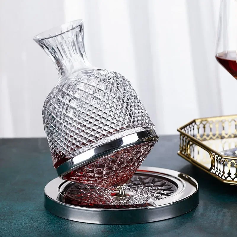 Decanter Tumbler Gyroscope Fast Rotating Light Luxury High-end High Foot Red Wine Glass Household Set Crystal Wine Dispenser