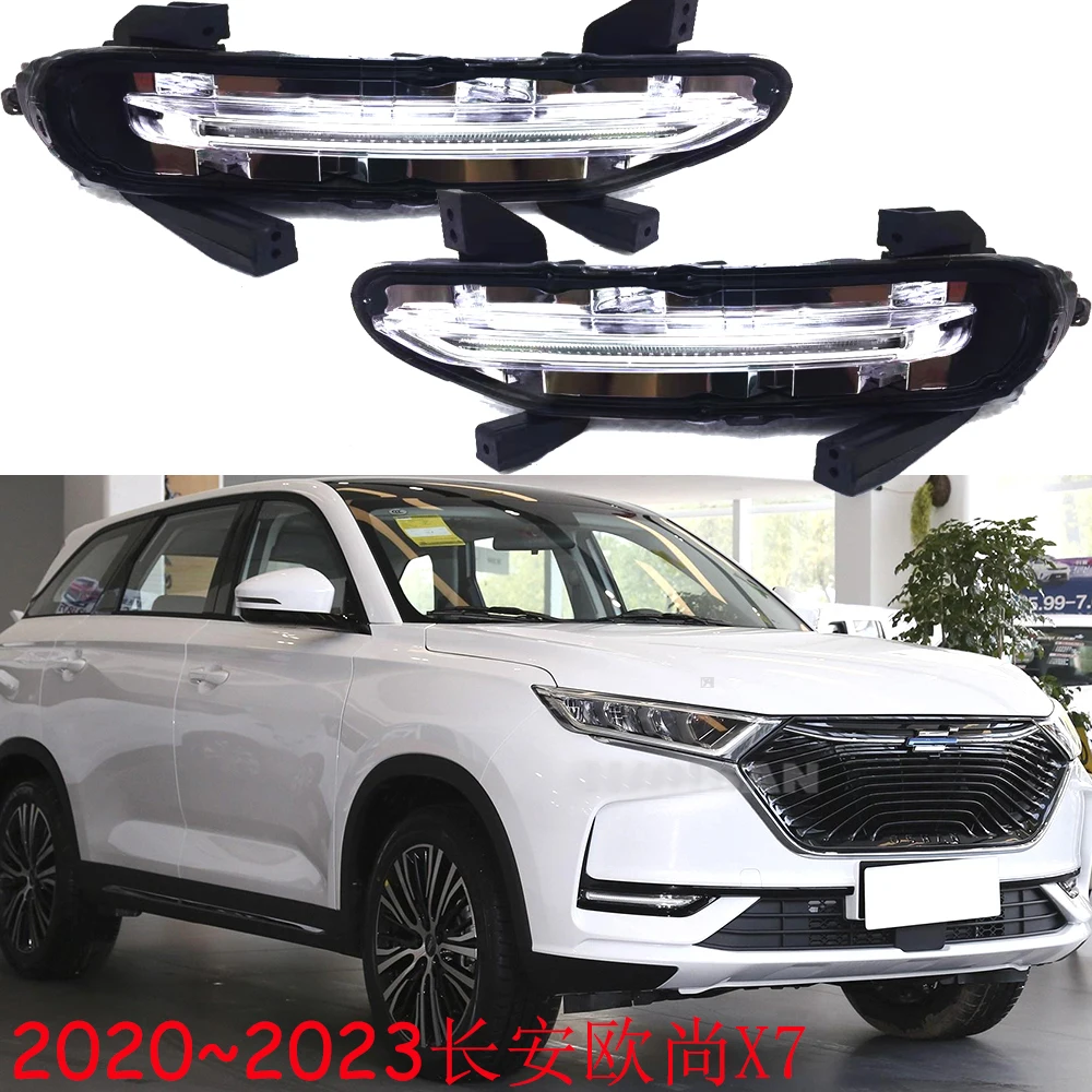 1pcs car accessories CHANG AN bupmer head light changan oshan X7 daytime light headlight LED 2020~2023y ChangAn fog lamp