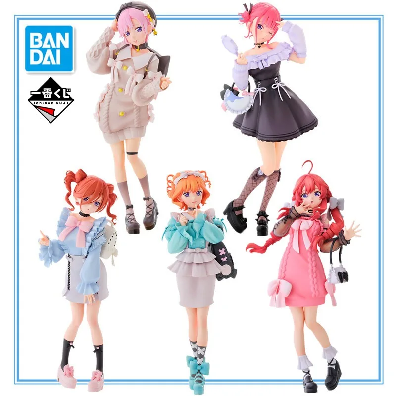 

In Stock BANDAI The Quintessential Quintuplets Go Out Style Ichiban Kuji Nakano Ichika Nino Miku Action Figure PVC Model Toys