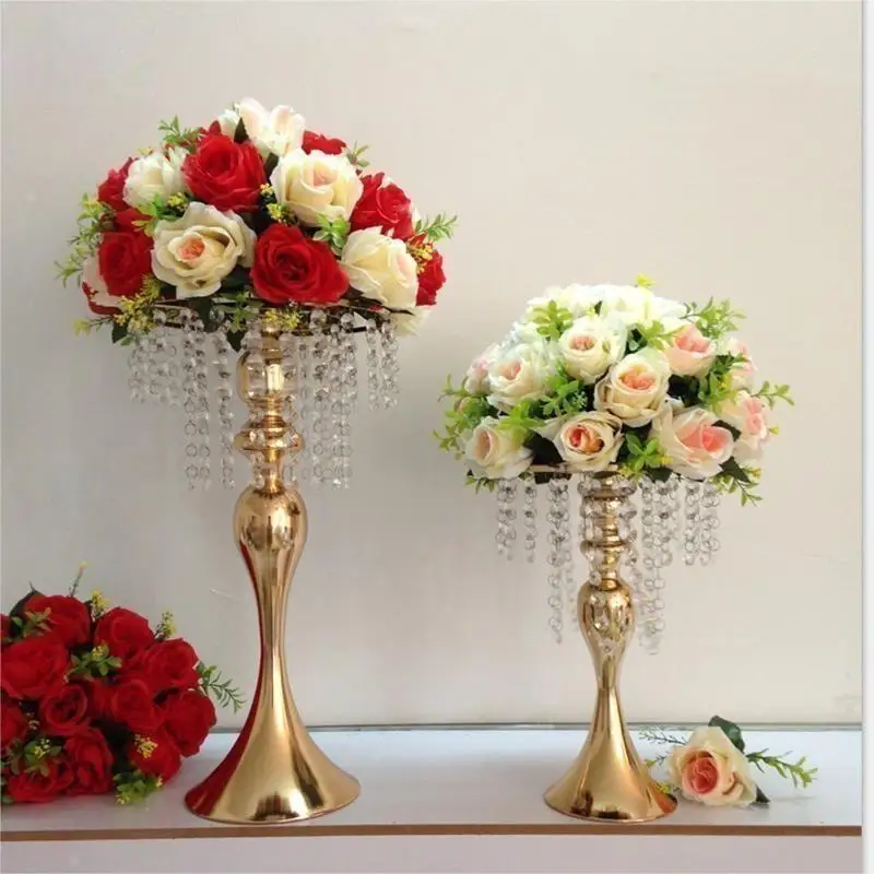 

New arrival Golden and Silver Wedding crystal table centerpiece party road leads home decoration 1 lot = 12 pcs