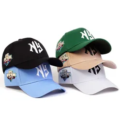 Modne litery NEW York haftowane czapki hip-hopowe na zewnątrz regulowane baseballówka w stylu Casual czapki kapelusz przeciwsłoneczny