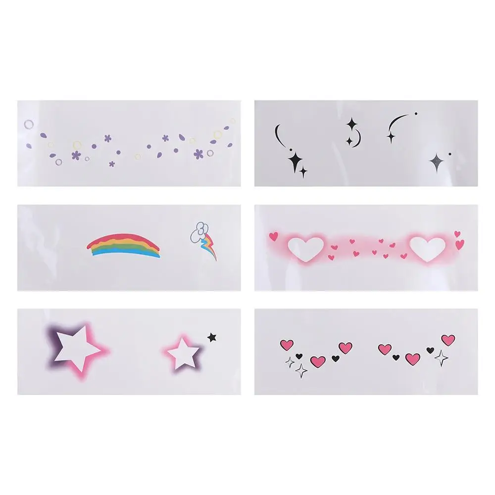No Irritation Face Tattoo Stickers Disposable Waterproof Decorative Stickers Sweatproof Environmentally Blush Face Patch Make Up
