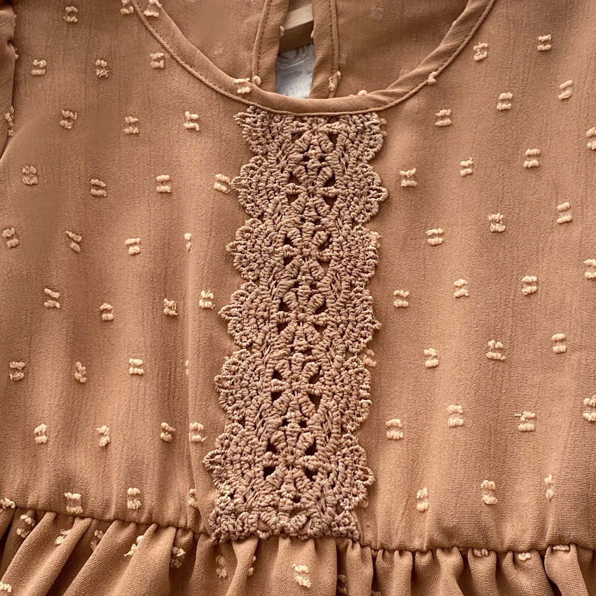 Humor Bear Herbst-Kuchenrock Dreidimensionales Polka-Dot-Kleid mit Spitzenverzierung Modisches Prinzessinnenkleid für Kinder – Detail 4