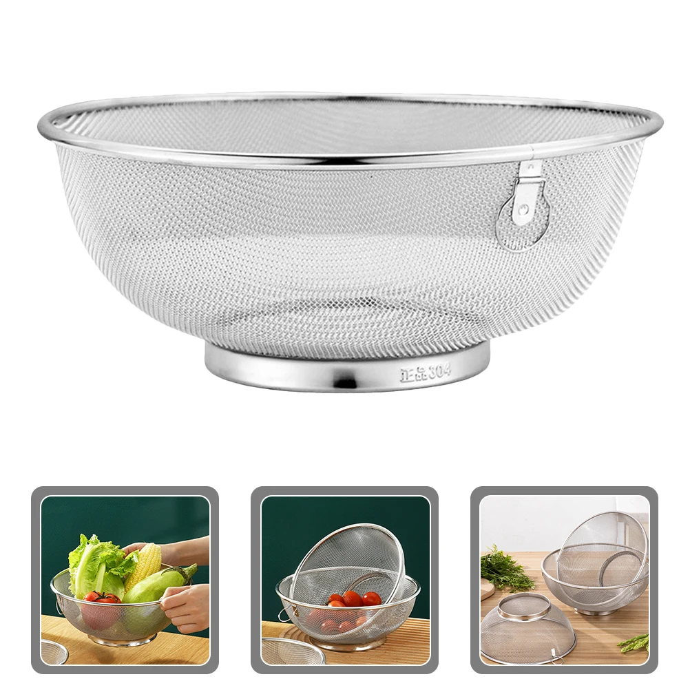 

Frying Filter Colanders for Kitchen Filtering Soy Milk Strainer Bowl Fine Sieve