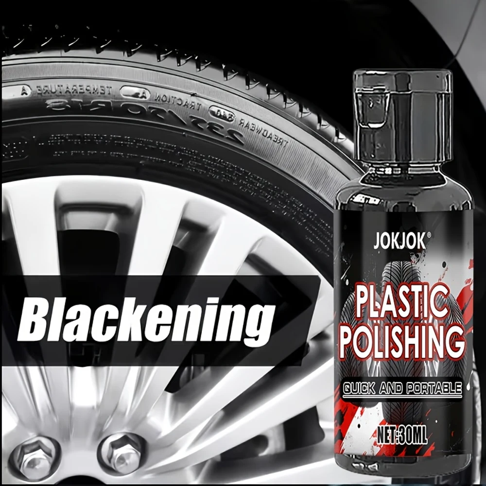 Powerful Plastic Restorer - All-in-One Black Renewal Agent with a Glossy Finish - Prevents Discoloration, Easy Application with