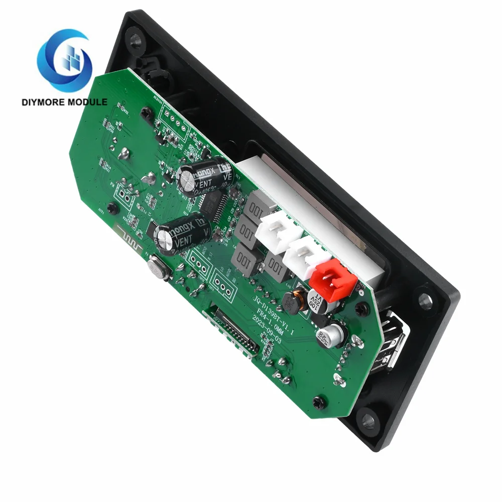 MP3 Decoder Board Audio Amplifier Board 2 * 50W Bluetooth Car Audio Motherboard With Radio Function With Microphone Socket