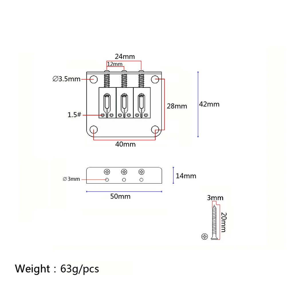 

String Bass Metal With 4 Screws For Vintage Style Bridge Jazz Height Adjustable Top Load Guitar Bridge Black