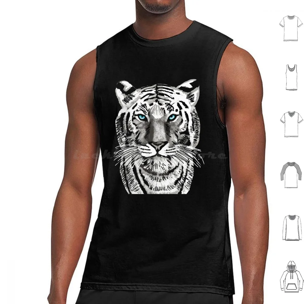 Lunar New Year Tank Tops Print Cotton Tiger With Flowers For Men For Valentine For Girls Love My Valentine Tigers Lunar