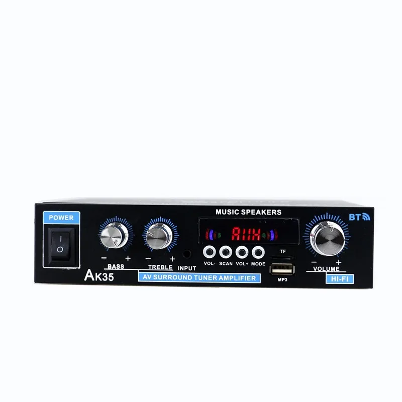 AK35 Digitaler Leistungsverstärker Bluetooth U Disk Power Amplifier Zweikanaliger Leistungsverstärker
