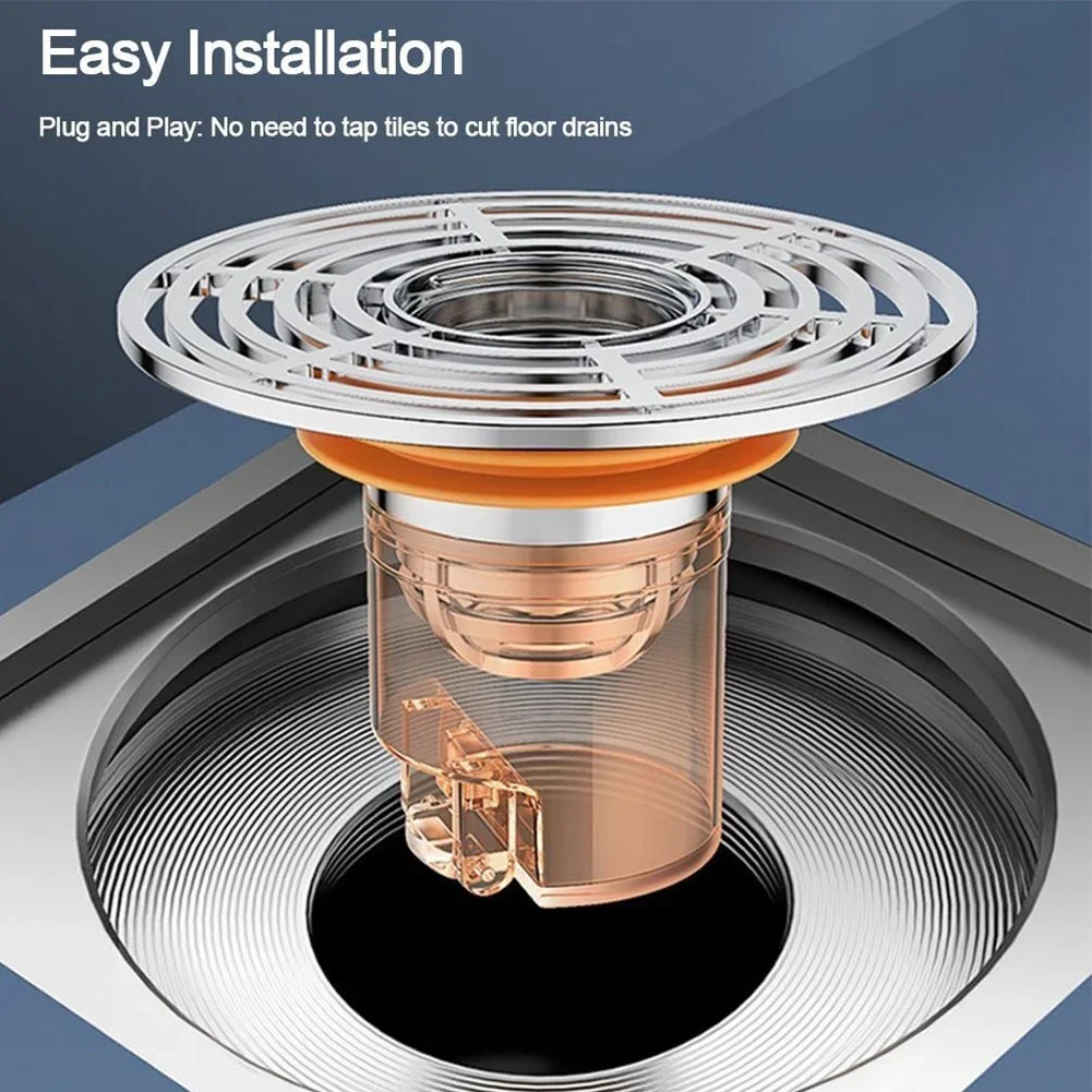 

1 Pcs Bath Shower Floor Strainer Cover Plug Trap One-Way Drain Valve Toilet Deodorant Sewer Strainer Floor Drain