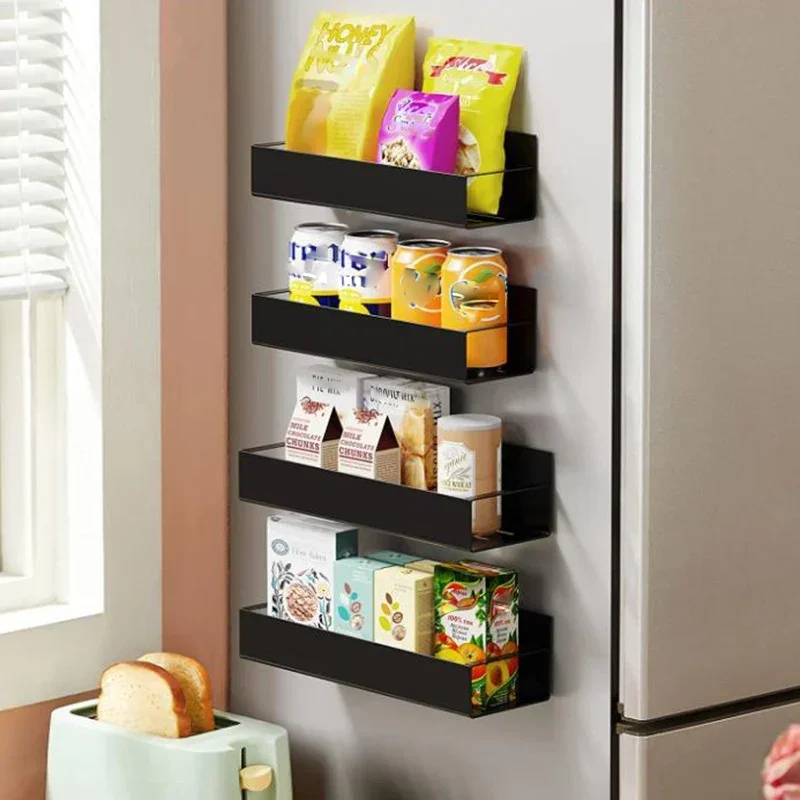 

Fridge Magnetic Shelf Household Kitchen Magnet Refrigerator Washing Machine Side Hangers Multifunctional Storage Rack