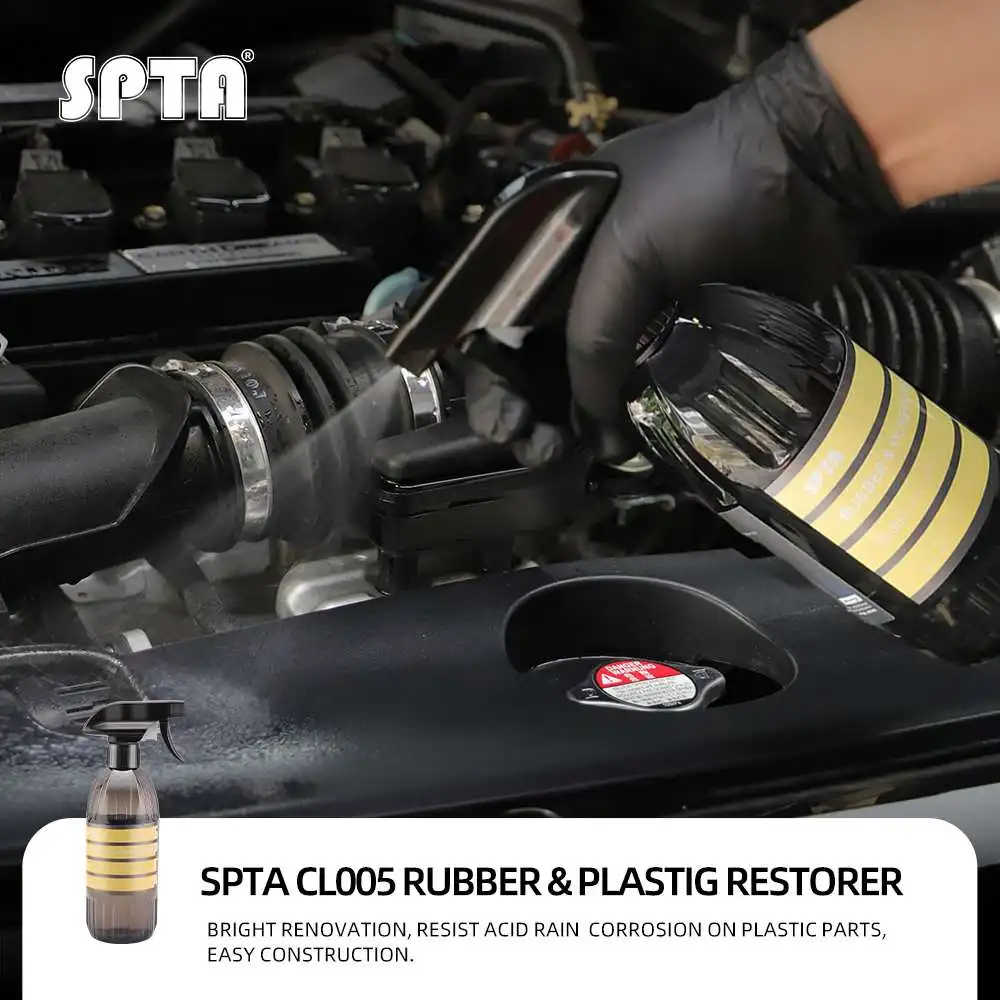 

SPTA CL005 Rubber Plastic Restorer (17 fl. oz/500ml) Restore Faded Exterior Trim Makes Trim and Plastic Look Like New