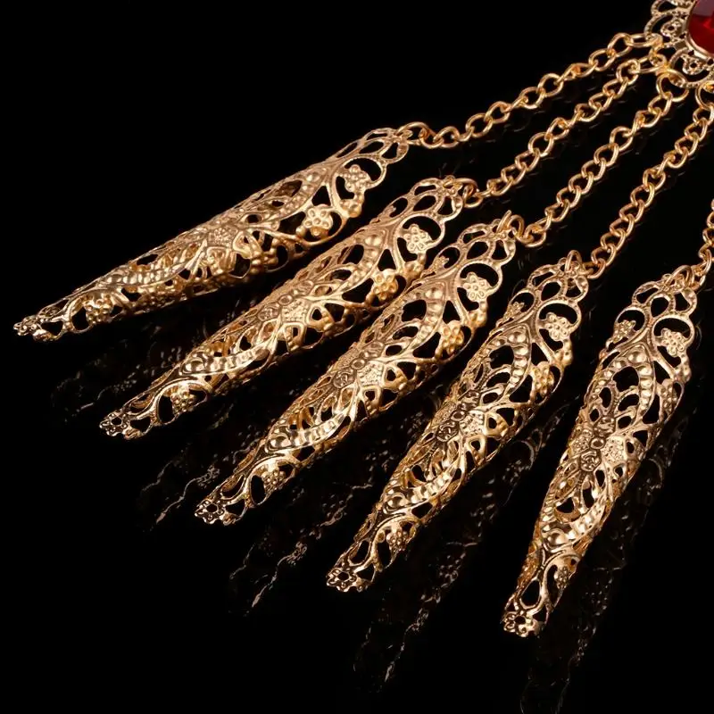 1pc Women's Girl's Belly Dance Dancing Finger Indian Thai Finger Golden Jewelry