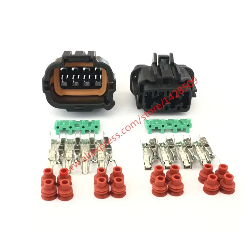 1 Set 8 Pin Automotive Connector 6185-1177 6188-0736 Female Male Headlight Plug For Nissan Sylphy Teana