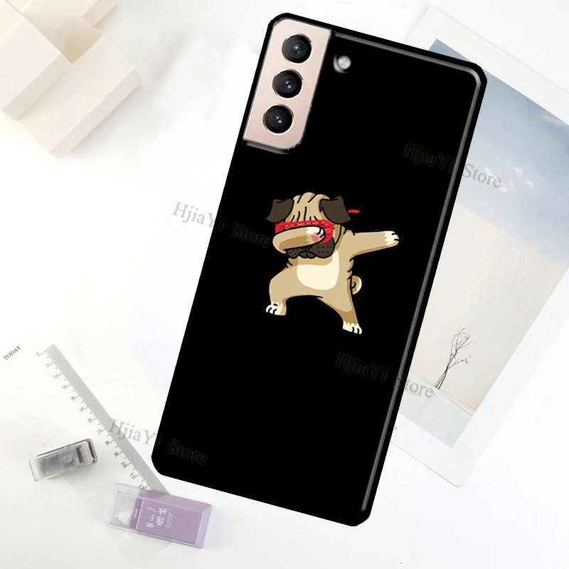 Pug Dog Case For Samsung Galaxy S23 Ultra Note 20 10 S9 S10 Plus S20 S21 FE S22 Ultra Phone Cover