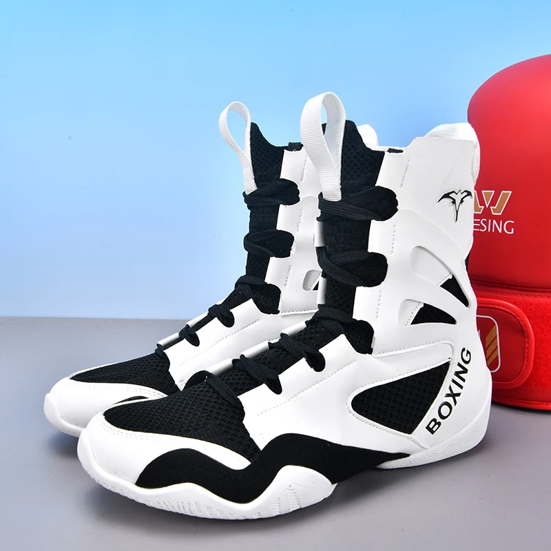 

Original Brand Comfortable Anti Slip Fighting Shoe Top Quality Wearable Boxing Fighting Boots Competition Sport Wrestling Shoe