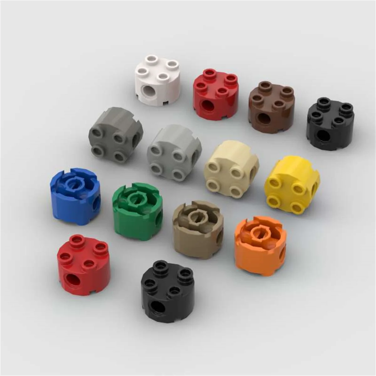 10 Stück Puzzle-Teile 17485 Runde 2x2 Bausteine High-Tech Stecksteine Ideen-Spielzeug Geburtstagsgeschenk für Kinder