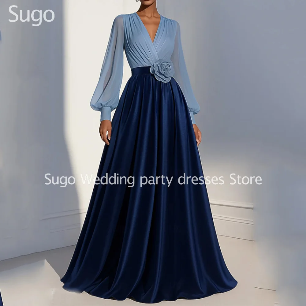 Vestidos de Noche Largos y Elegantes Personalizados para Ocasiones Especiales, Cuello en V, Línea A, Vestidos de Gala y Fiesta para Mujer 2026