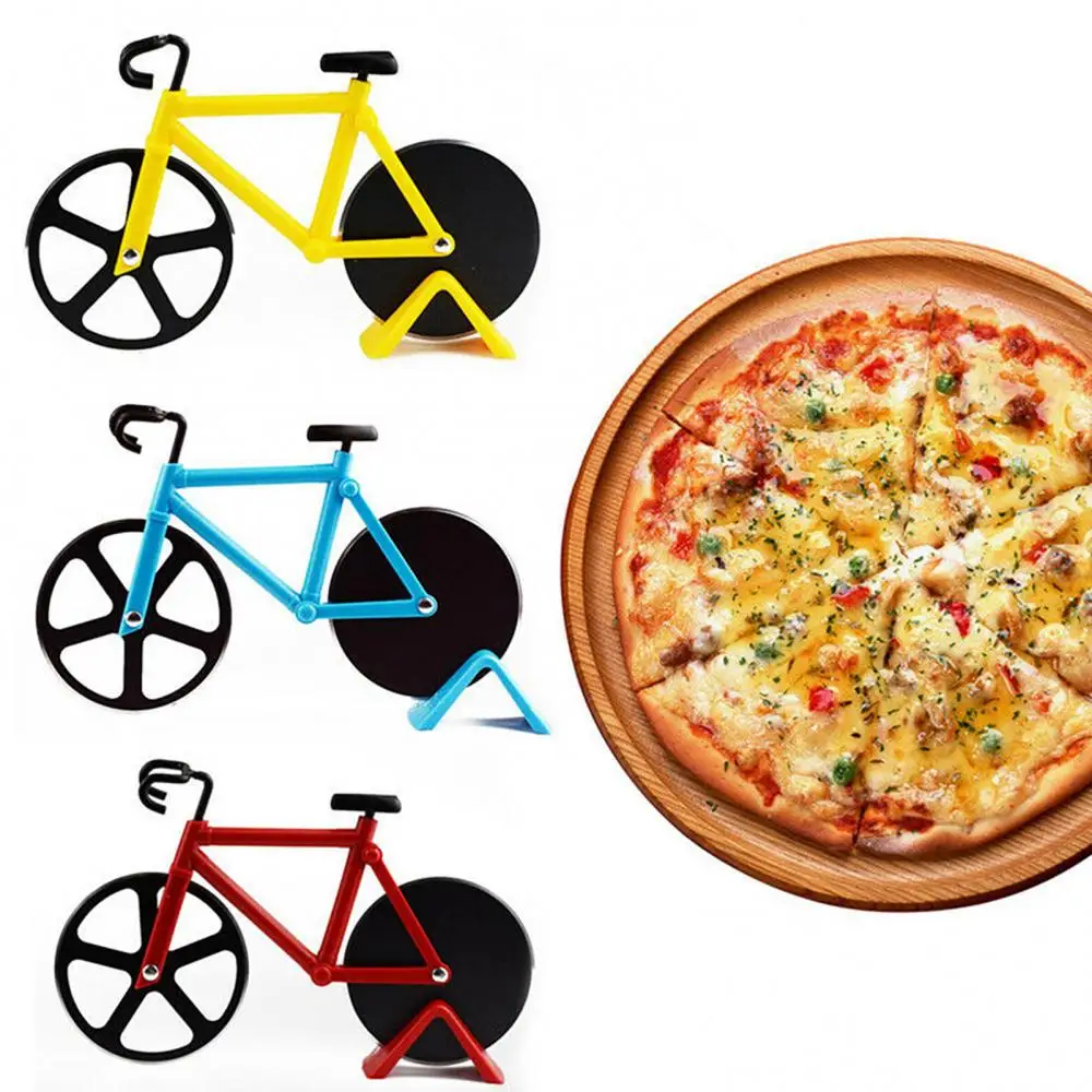 Cutter Novelty Bicycle Shape Pizza Dual-Wheel Slicer Kitchen Home Decor Tool