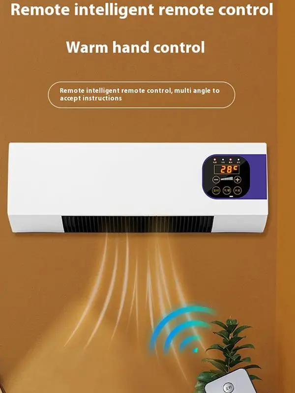 Double Use Small Air Conditioner Adjustment Wall Heater Machine with Remote Control Remote Adjustment Temperature for Bedroom