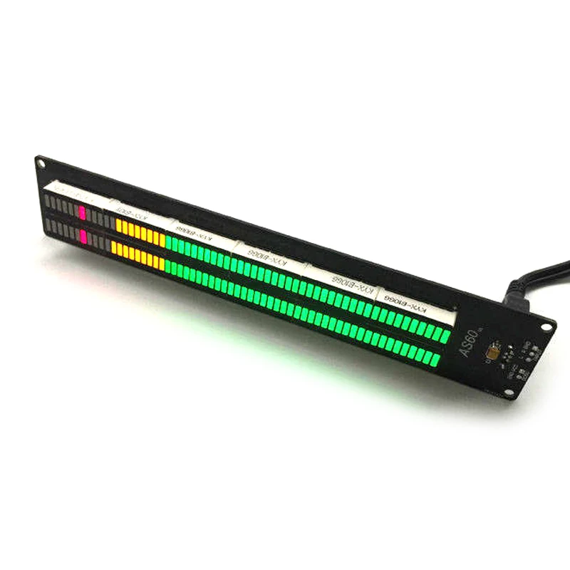 Imagem -04 - Led Music Spectrum Display Analyzer Profissão Indicador de Nível de Áudio vu Meter For Mp3 Power Amplifier Stereo As30 As60