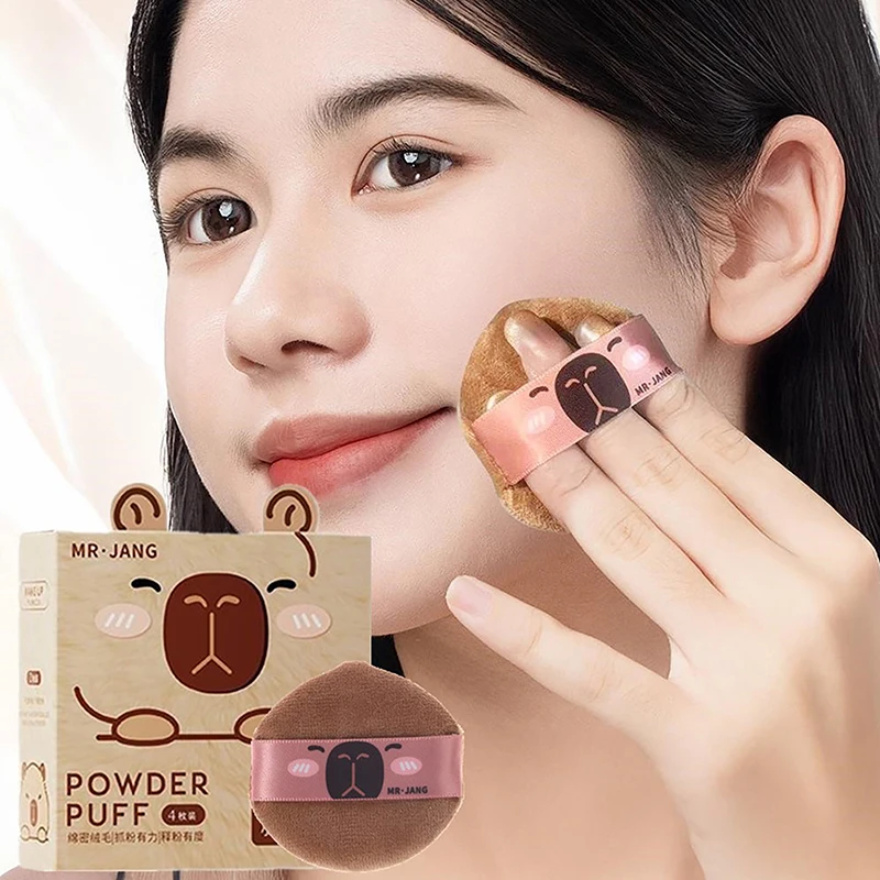 Cartoon Capybara Make-up Spons Bladerdeeg Concealer Superzachte elastische katoenen gezichtsbasis Cosmetische bladerdeeg Schoonheidstools