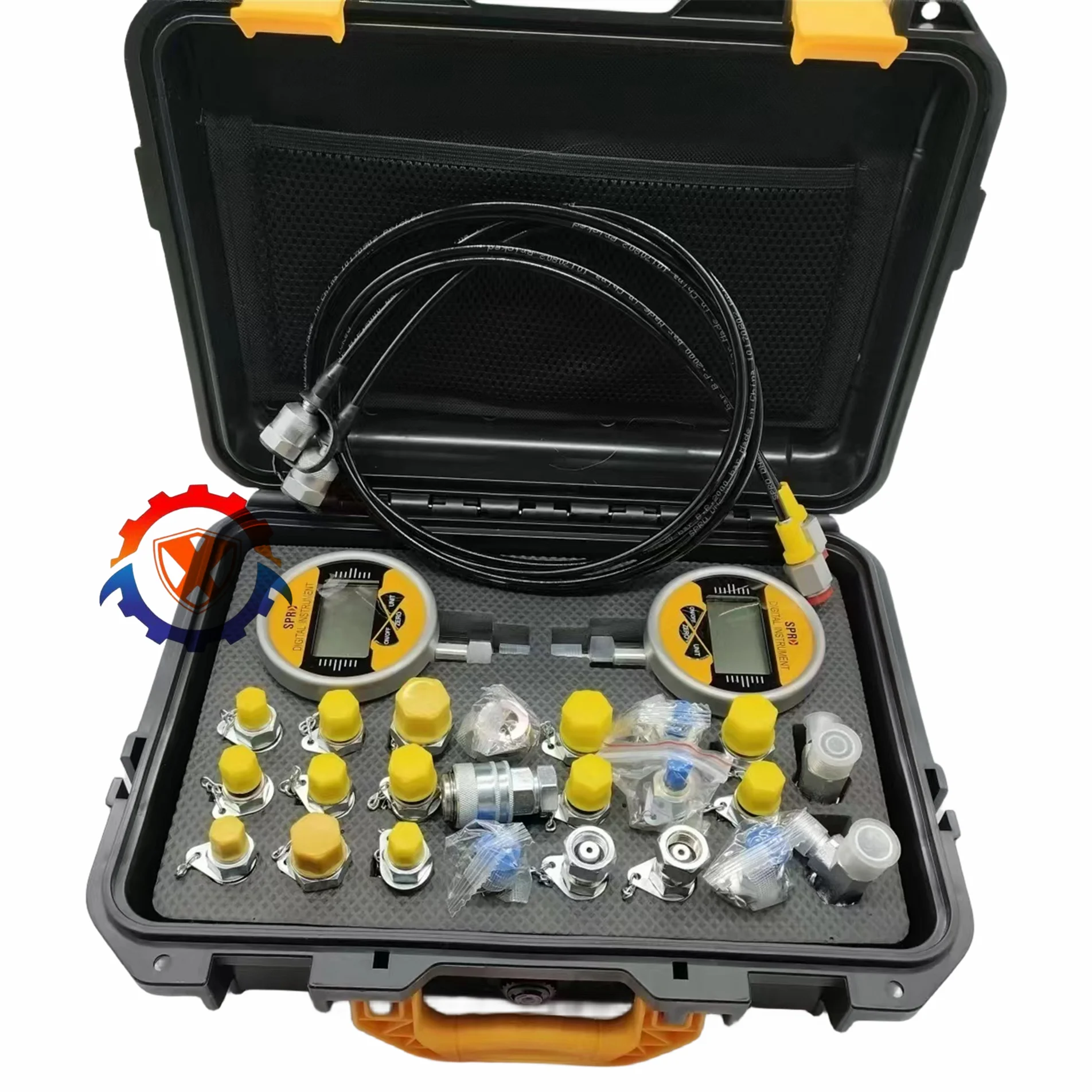 

Universal Digital Pressure Gauge Measuring Instruments Testing Tool Digital Hydraulic Pressure 2 Gauges Test Kit