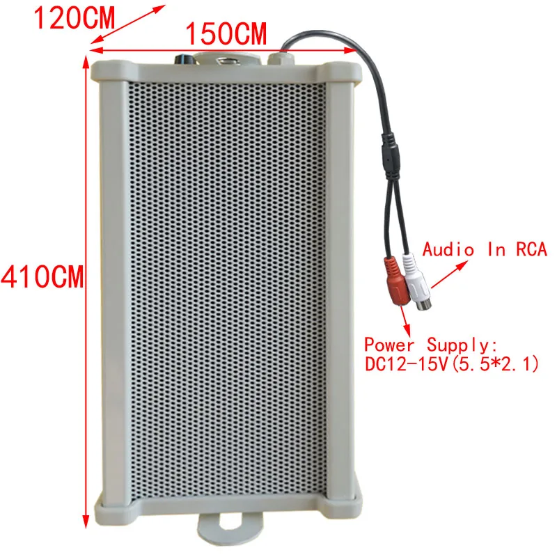 AMPLIFICADOR DE POTENCIA incorporado de aluminio de 20W, columna de sonido impermeable para exteriores, conexión de dispositivo de Audio, habla de un solo canal