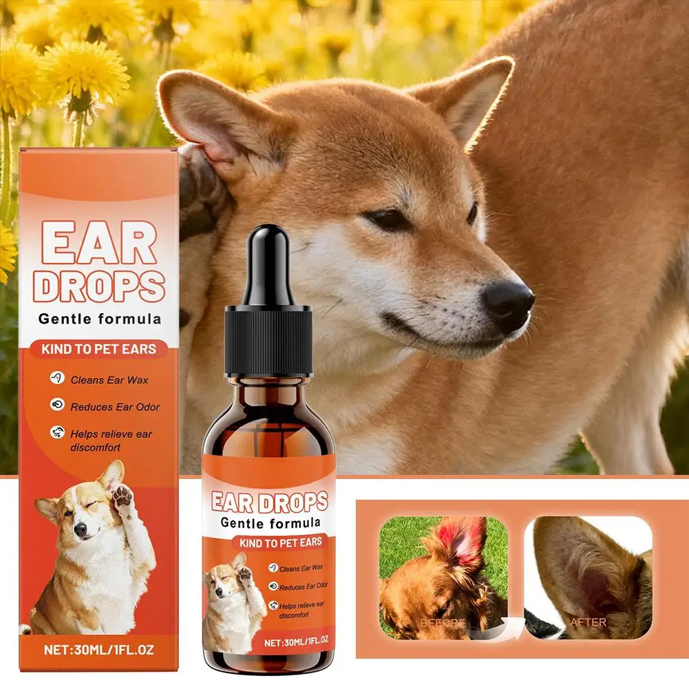 قطرات العناية بالأذن للكلاب الأليفة للعناية اليومية، وتنظيف لطيف من شمع الأذن، وقطرات تنظيف الأذن المهدئة لإزالة الرائحة #2