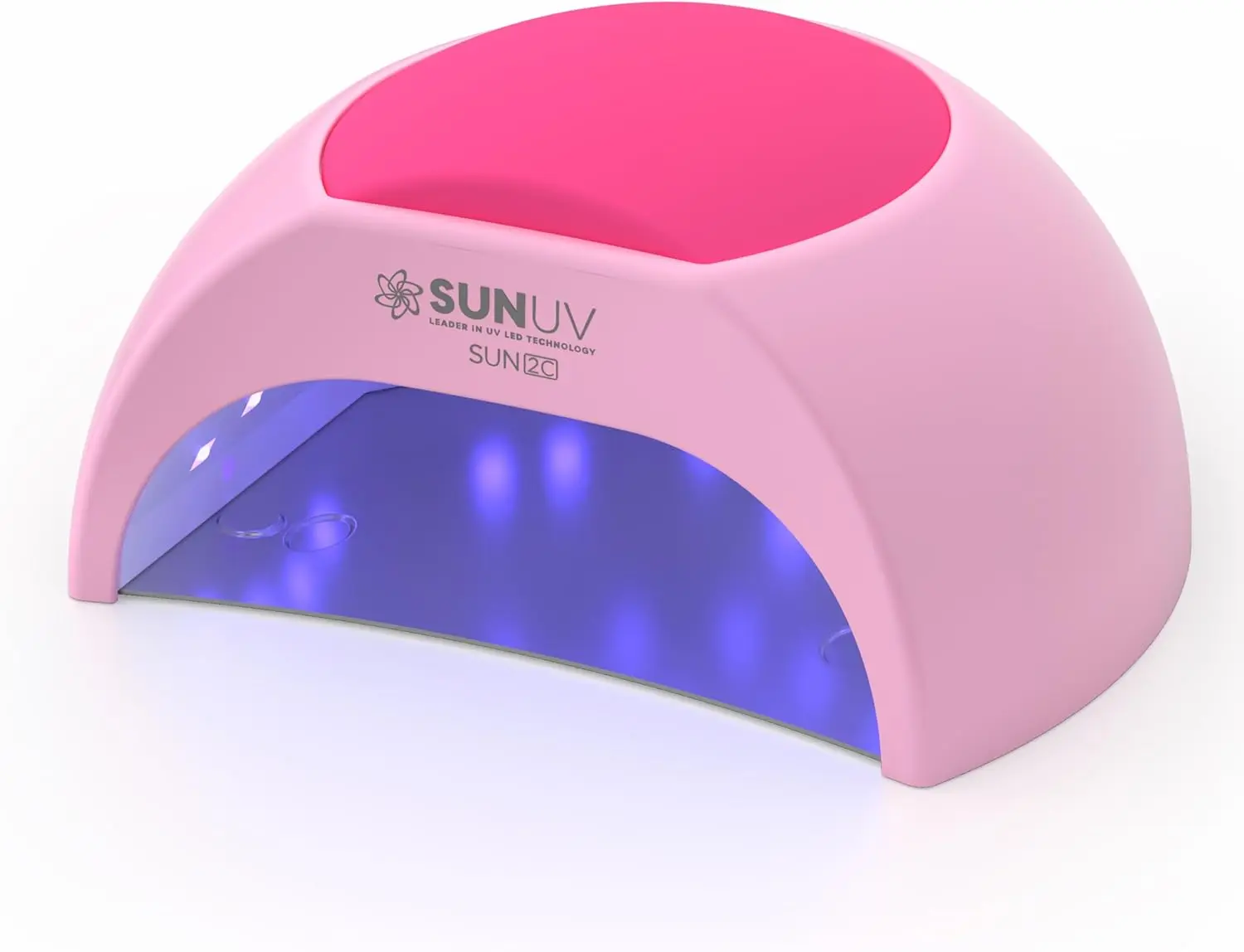 Lampe à ongles UV LED avec 4 réglages de minuterie, sèche-vernis gel 33 LED, base amovible à capteur automatique rose