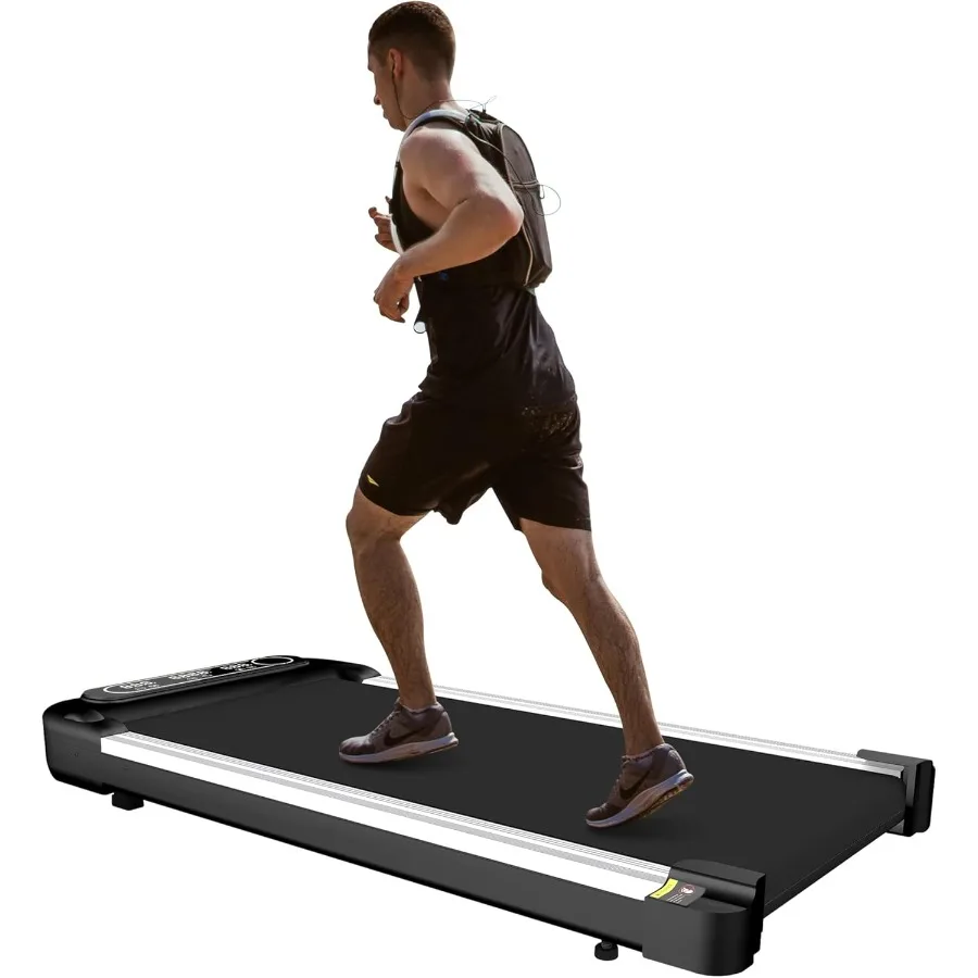 جهاز سير محمول 2 في 1 تحت المكتب مع محرك بدون فرشاة 2.5 حصان للاستخدام المنزلي وسادة مشي كهربائية صغيرة مدمجة للمكتب أو Li #1