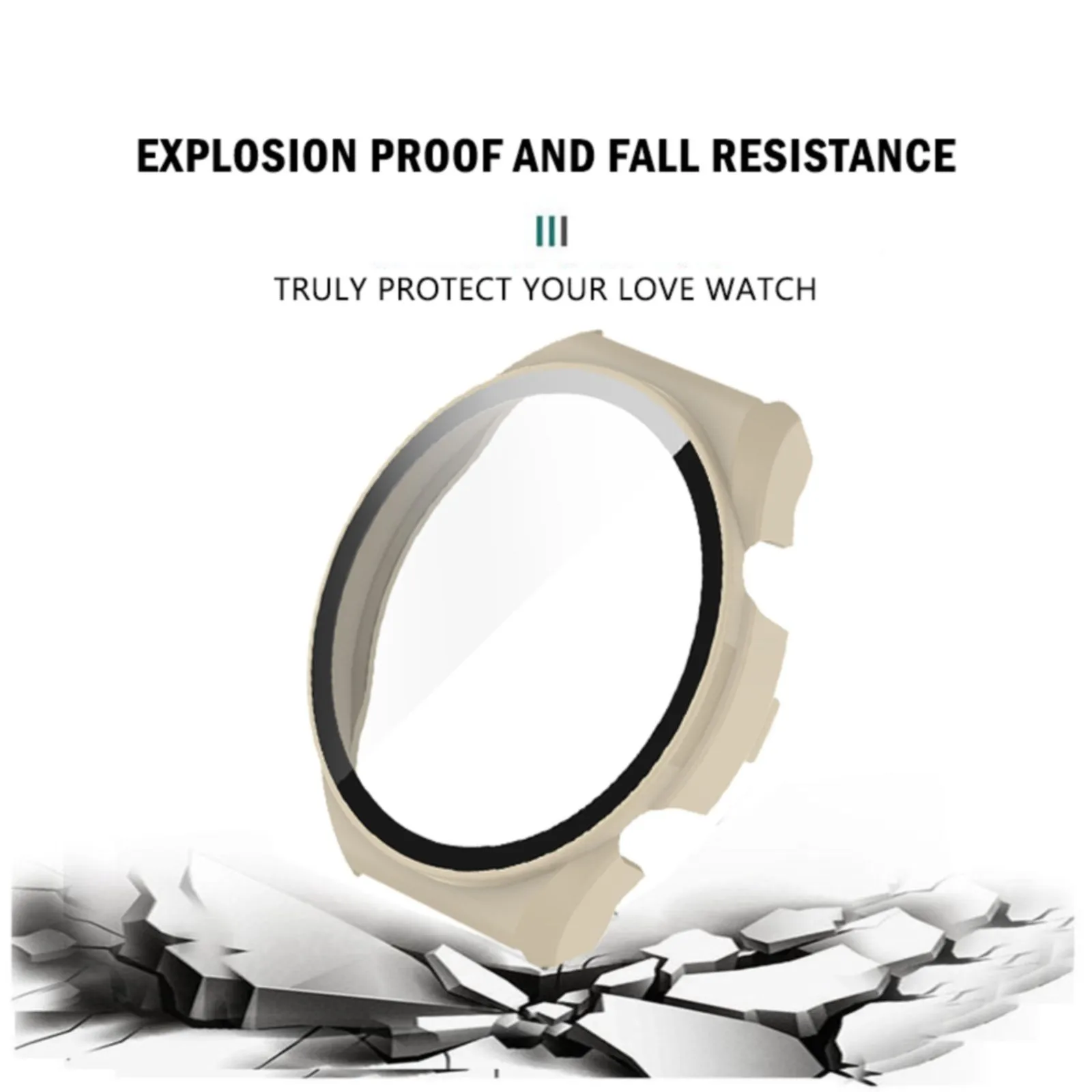 واقي شاشة لهاتف ذكي من نوع "هاتف" لهاتف ذكي من نوع "هاتف ذكي" ، جراب زجاجي 46 ساعة ، غشاء واقي كامل للساعة الذكية