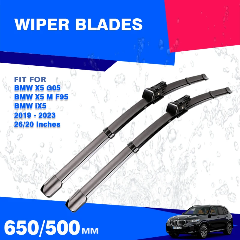 Front / Rear Wiper Blades For BMW X5 G05 X5M F95 IX50 2019 2020 2021 2022 2023 Windshield Windscreen Accessories xDrive 45e 30d