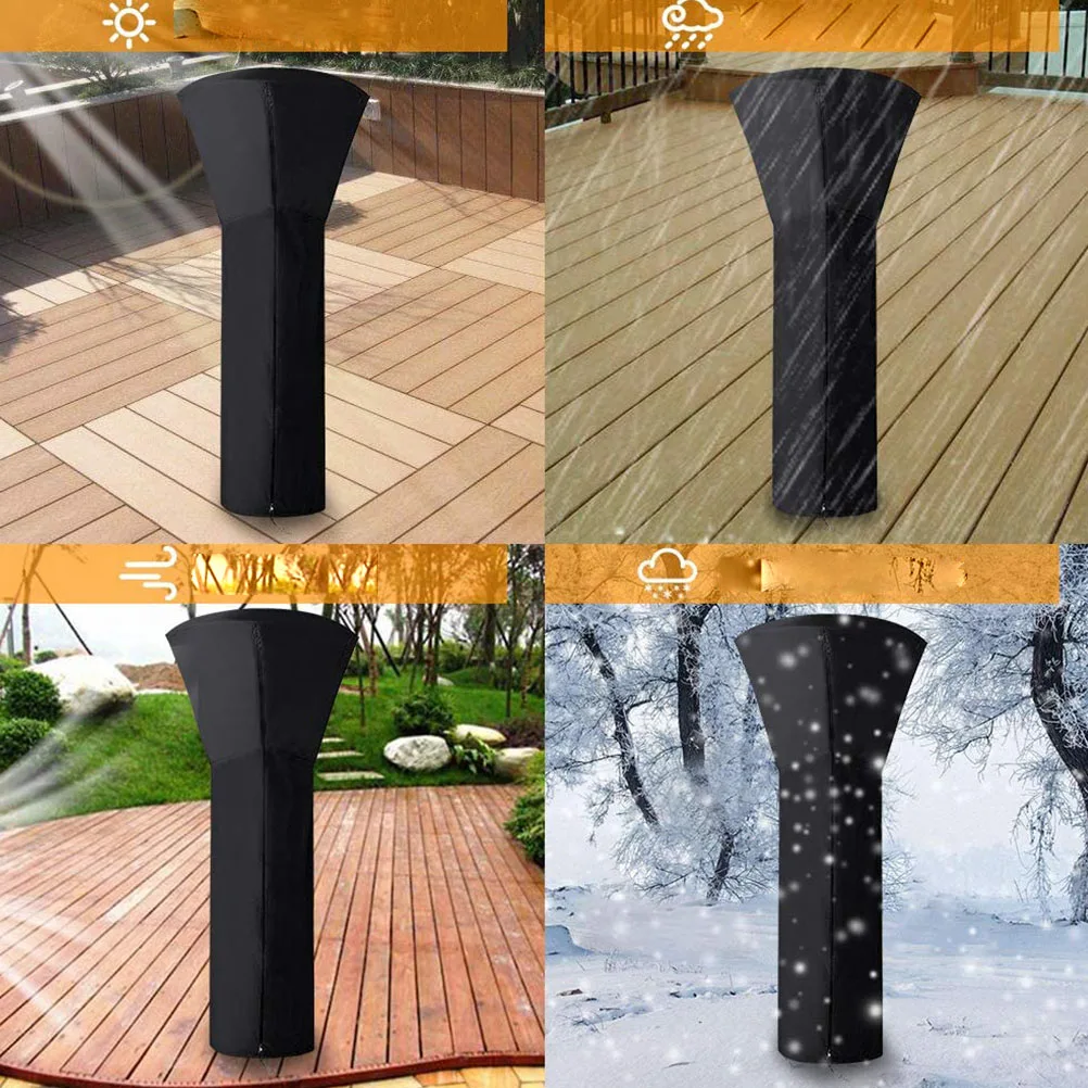 

Patio Heater Covers 221x85x48CM Waterproof Dustproof UV Resistant Zipper Heater Cover Outdoor Protection