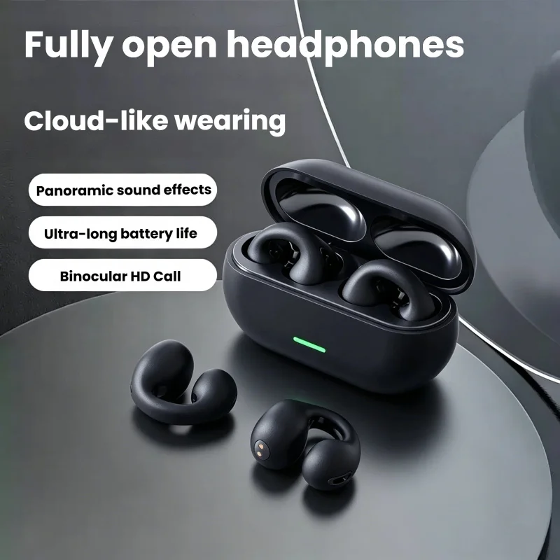 

Ear clip Bluetooth bone conduction wireless headphones, non-in-ear type, 2026 new model, for sports and running