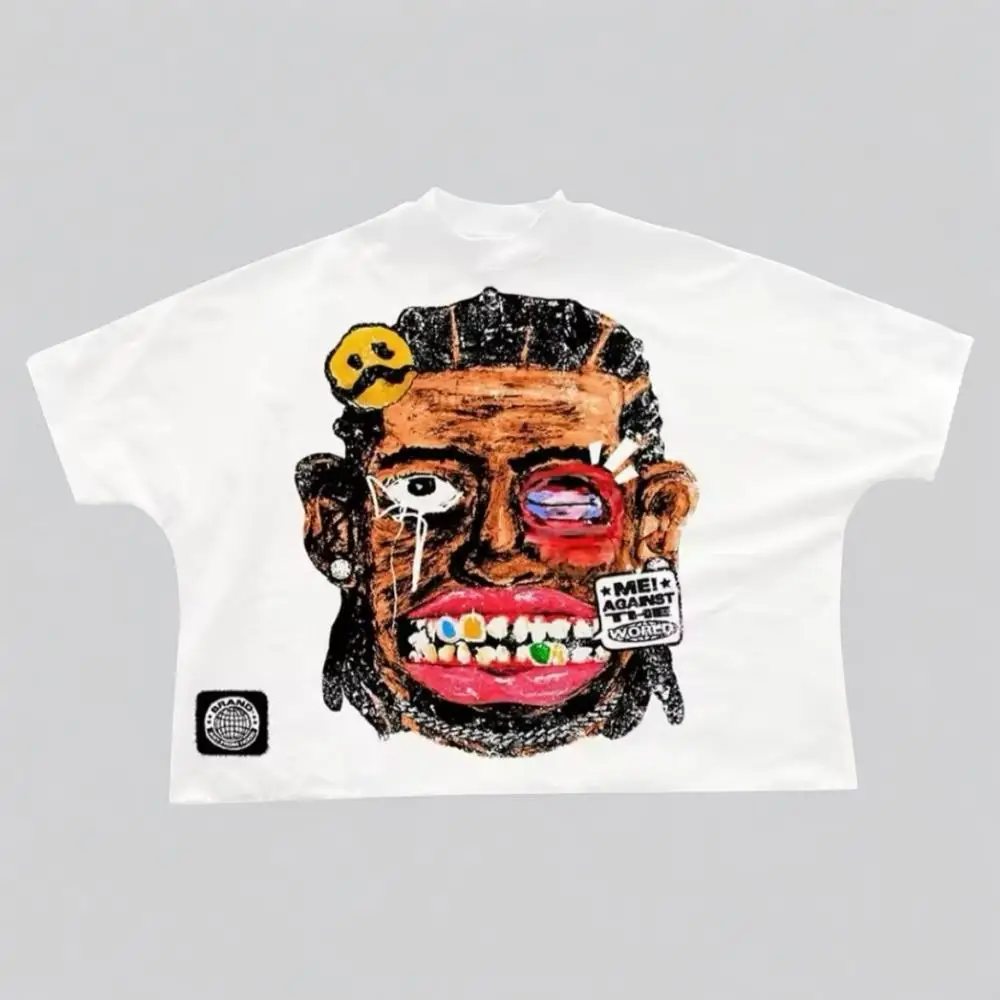 

Новая футболка с рисунком в стиле ретро, панк, хип-хоп, унисекс, уличная футболка Tapout, большая хлопковая футболка с короткими рукавами, идеально подходящая для осени, городская футболка